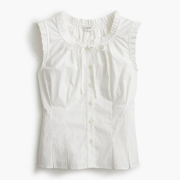 J. Crew Factory Tops - NWT J.Crew Factory Ruffleneck Tie-neck Top